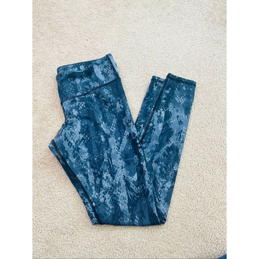 Alo Yoga Leggings Gray Black Abstract Print High-Rise Women’s Small